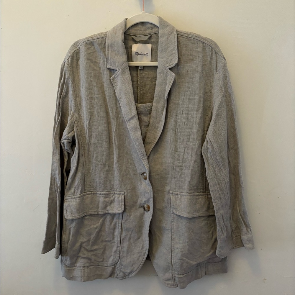 Madewell Linen Blazer + Tank Top Set